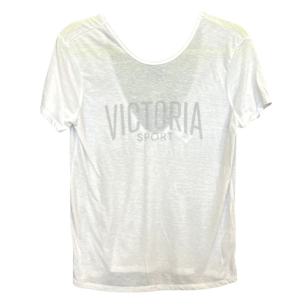 Victoria Sport Burnout Scoop Back Graphic Tee Medium